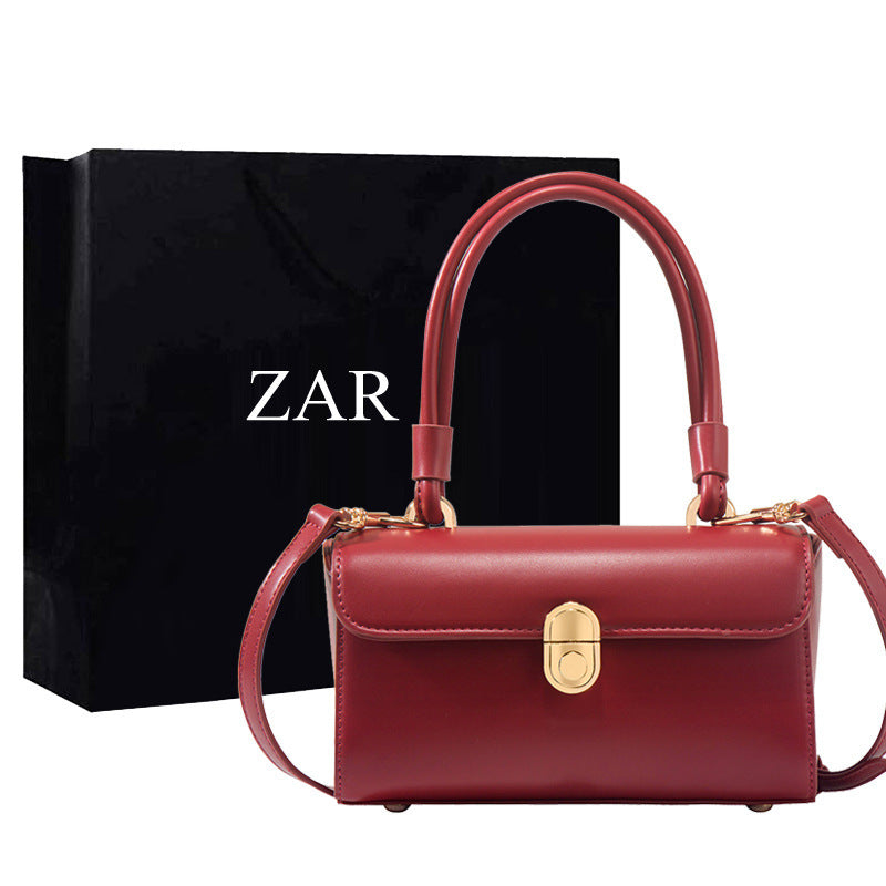 Sac Bandoulière Rouge Rétro Femme - Vintage Messenger Coton