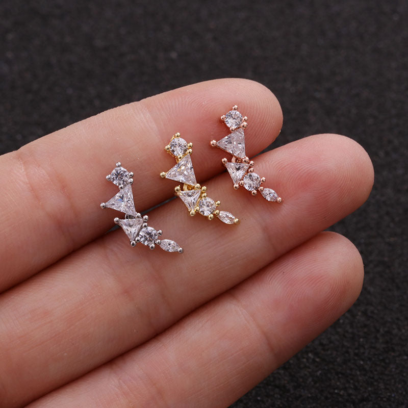 Boucles d'Oreilles Motif Feuilles Acier Inoxydable 22g - 18 Variations