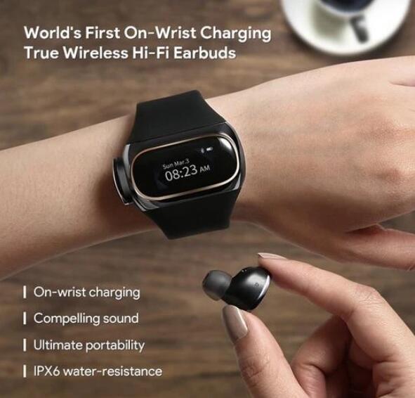 Bracelet Écouteurs Sans Fil 2 en 1 Bluetooth 5.0 457g