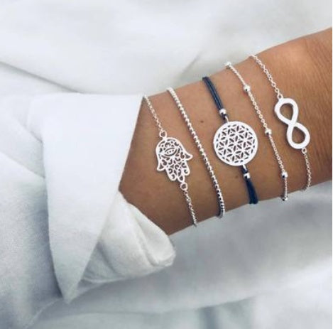 Ensemble Bracelets Bohèmes Vintage 40g Perles Naturelles