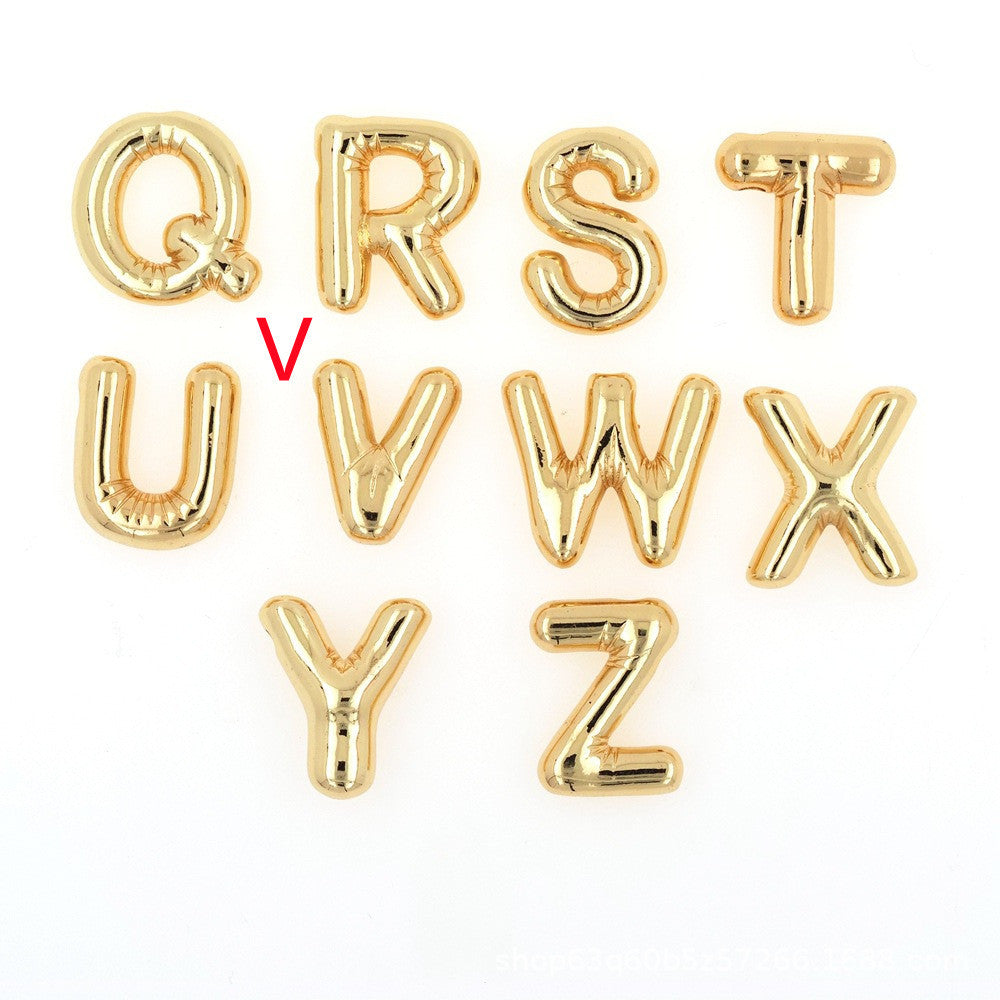 Pendentif Brillance Initiale Cuivre Étincelant - 26 Lettres