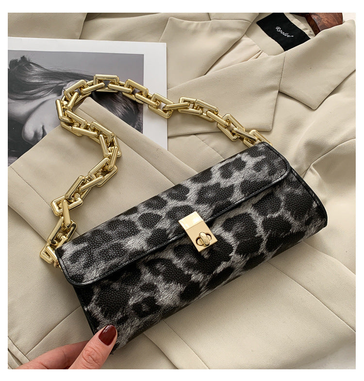 Petit Sac Bandoulière Femme Automne - Bicolore Chaîne Dorée