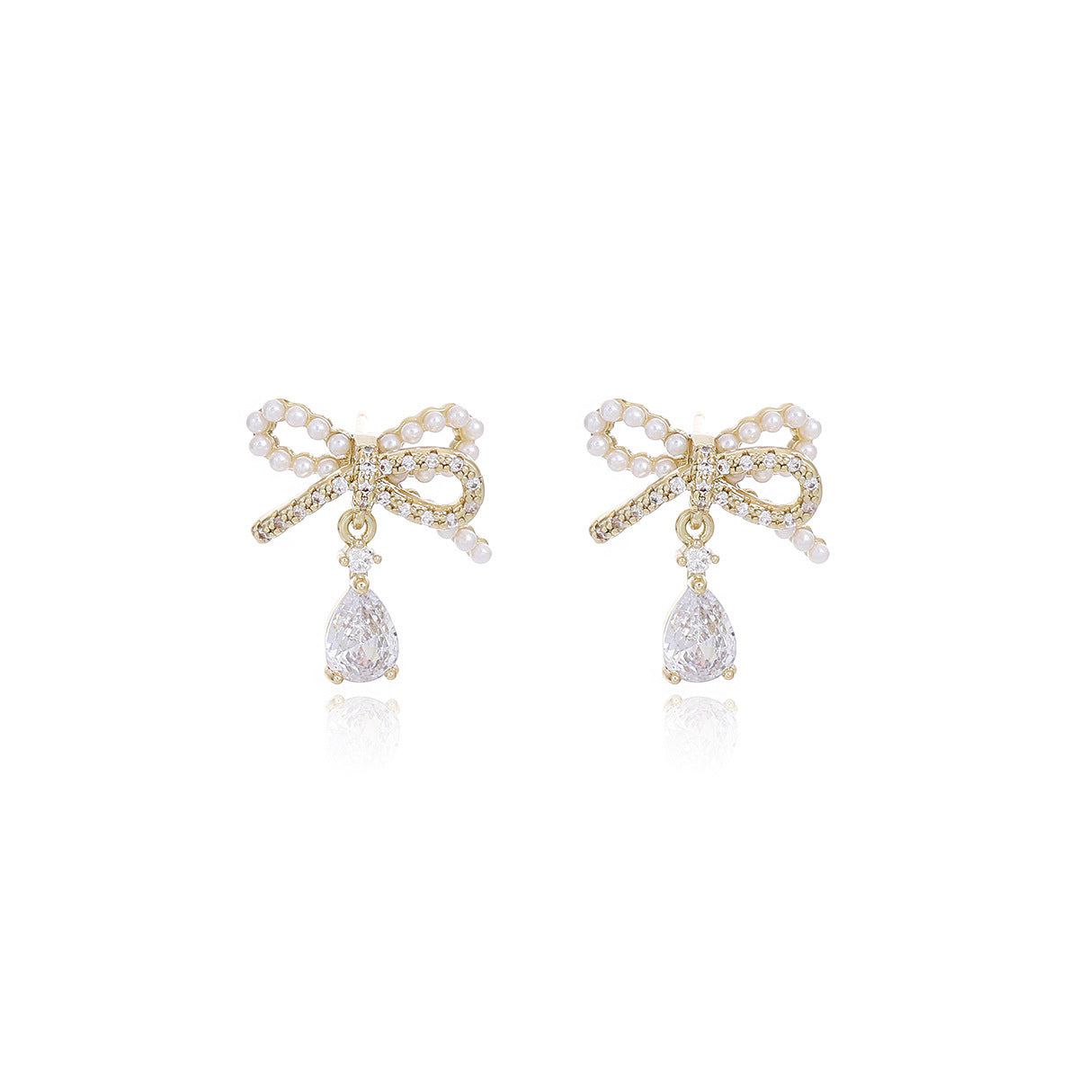 Boucles Oreilles Femme Géométriques Alliage - Diamant Nœud Élégant
