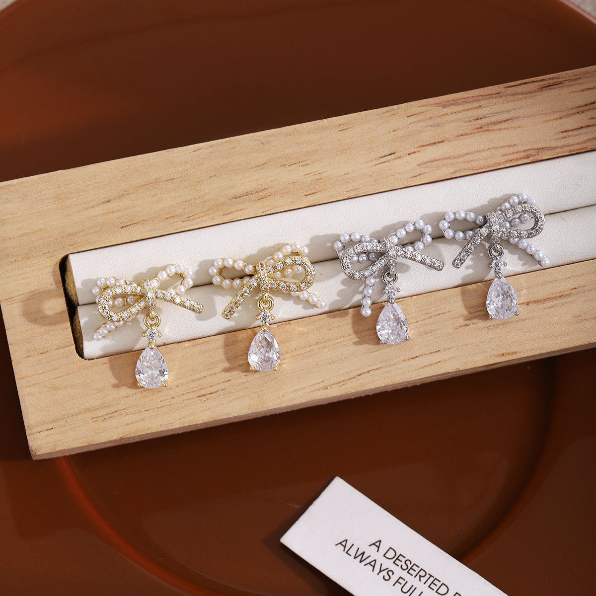Boucles Oreilles Femme Géométriques Alliage - Diamant Nœud Élégant
