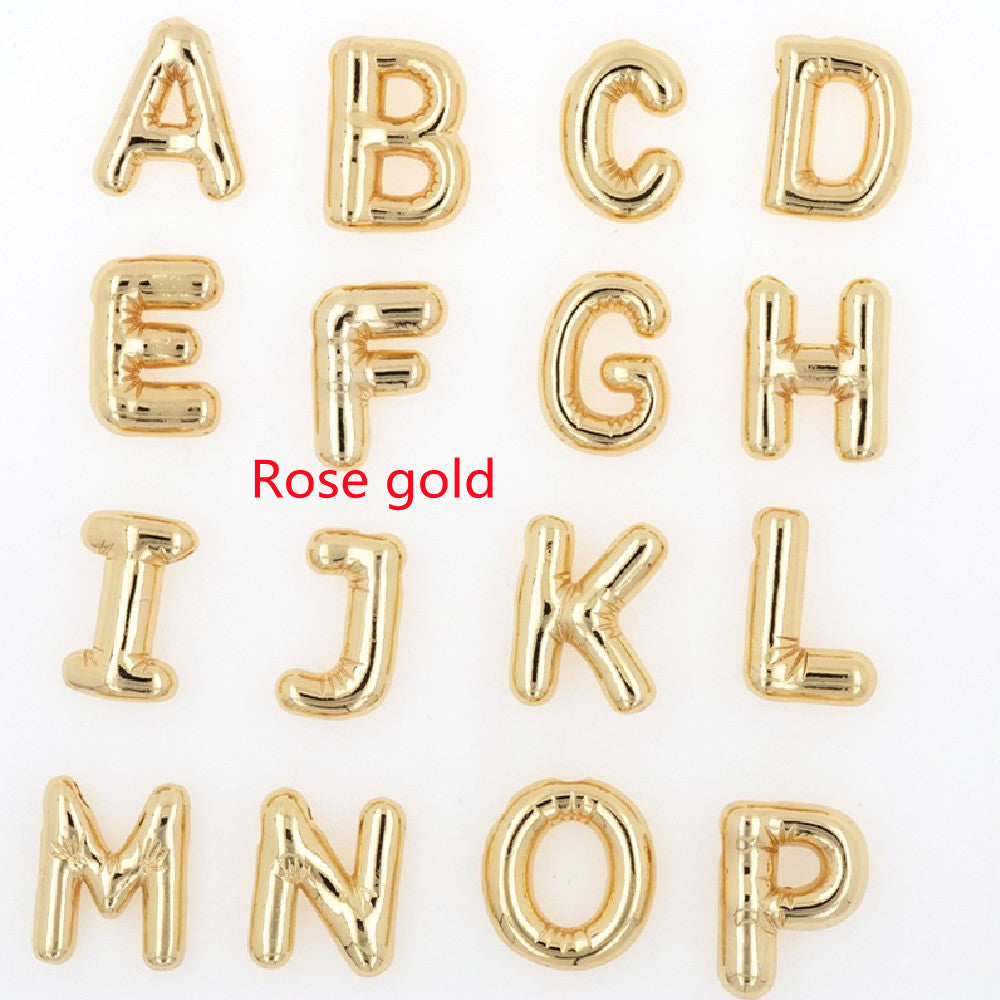 Pendentif Brillance Initiale Cuivre Étincelant - 26 Lettres