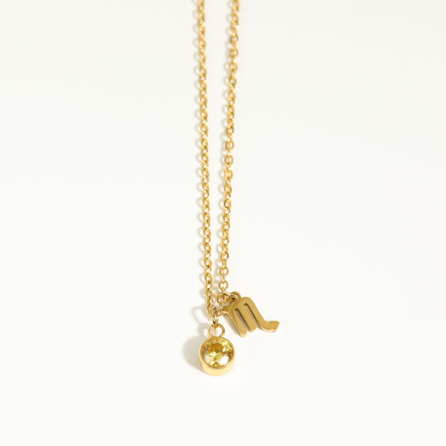 Collier Pendentif Zircon 5mm 15g - 12 Signes Zodiacaux
