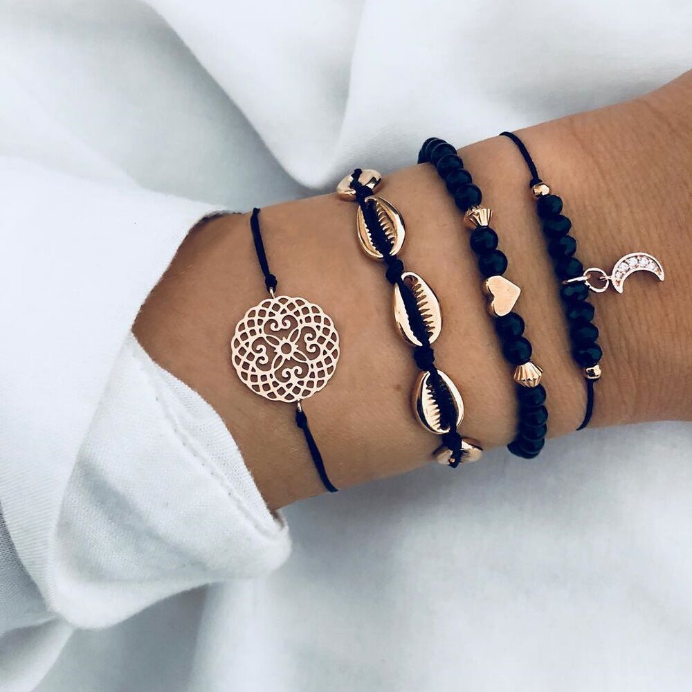 Ensemble Bracelets Bohèmes Vintage 40g Perles Naturelles