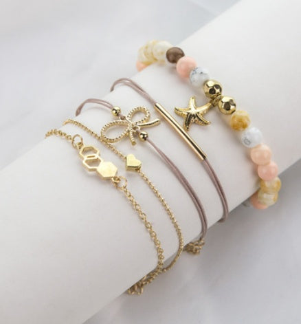 Ensemble Bracelets Bohèmes Vintage 40g Perles Naturelles