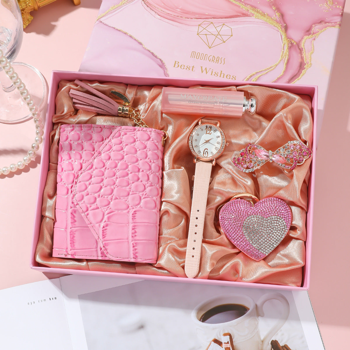 Coffret Cadeau Montre Femme Élégant - Set Anniversaire Écrin Premium