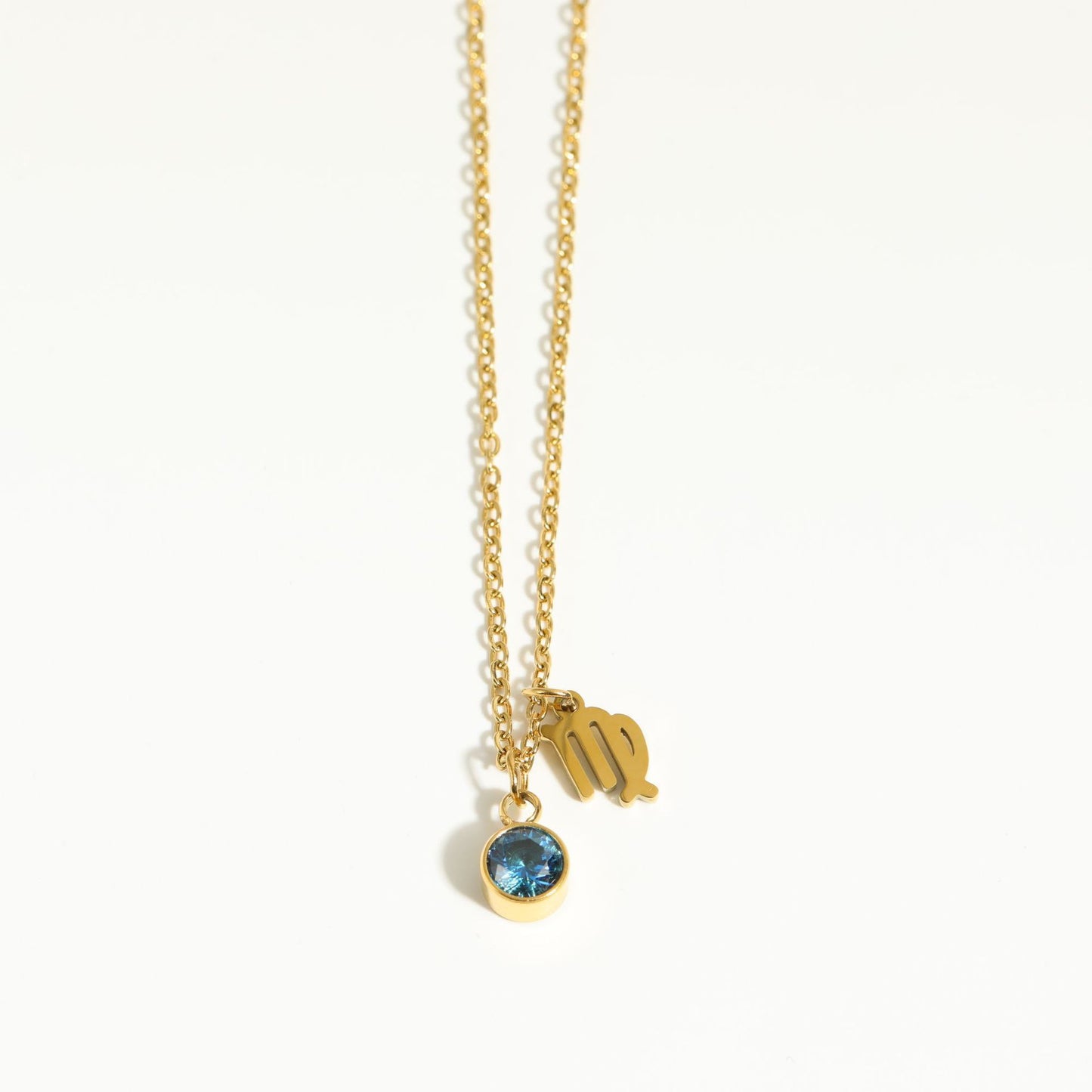 Collier Pendentif Zircon 5mm 15g - 12 Signes Zodiacaux