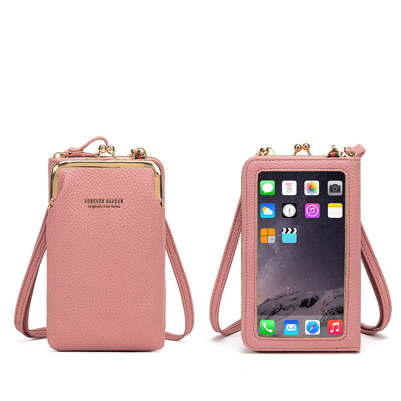 Pochette Portefeuille Femme 2-en-1 - Sac Carré Vertical Cuir PU