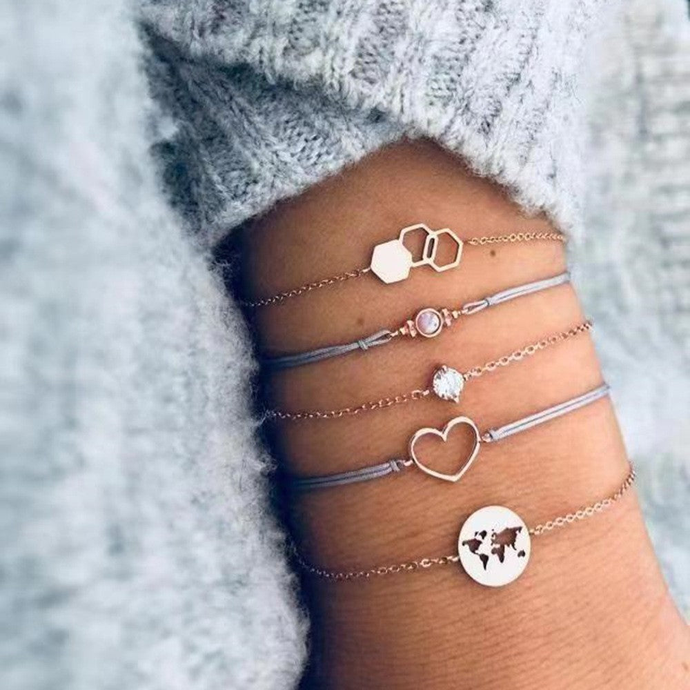 Ensemble Bracelets Bohèmes Vintage 40g Perles Naturelles