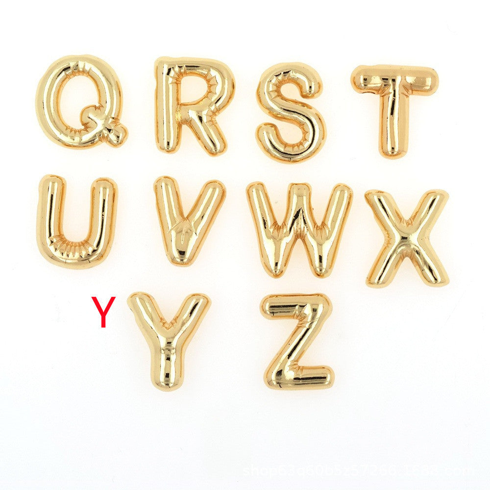 Pendentif Brillance Initiale Cuivre Étincelant - 26 Lettres