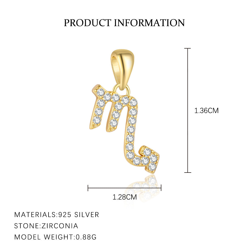 Collier Argent Sterling S925 11g - 12 Constellations Zodiacales