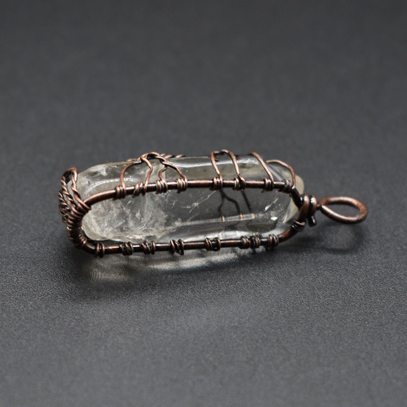 Collier Pendentif Arbre de Vie Cristal 53g - Chaîne Ajustable