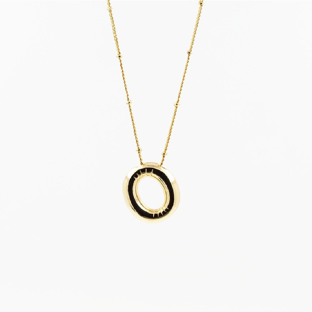 Pendentif Brillance Initiale Cuivre Étincelant - 26 Lettres