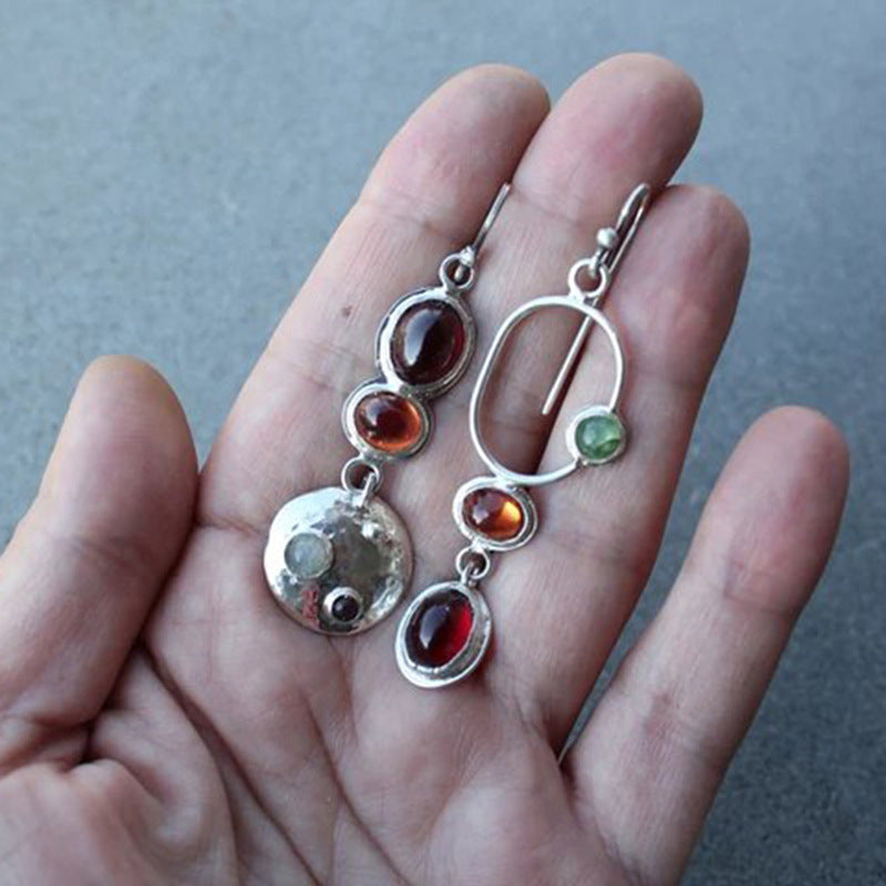 Boucles d'Oreilles Asymétriques 20g - Formes Géométriques Variées