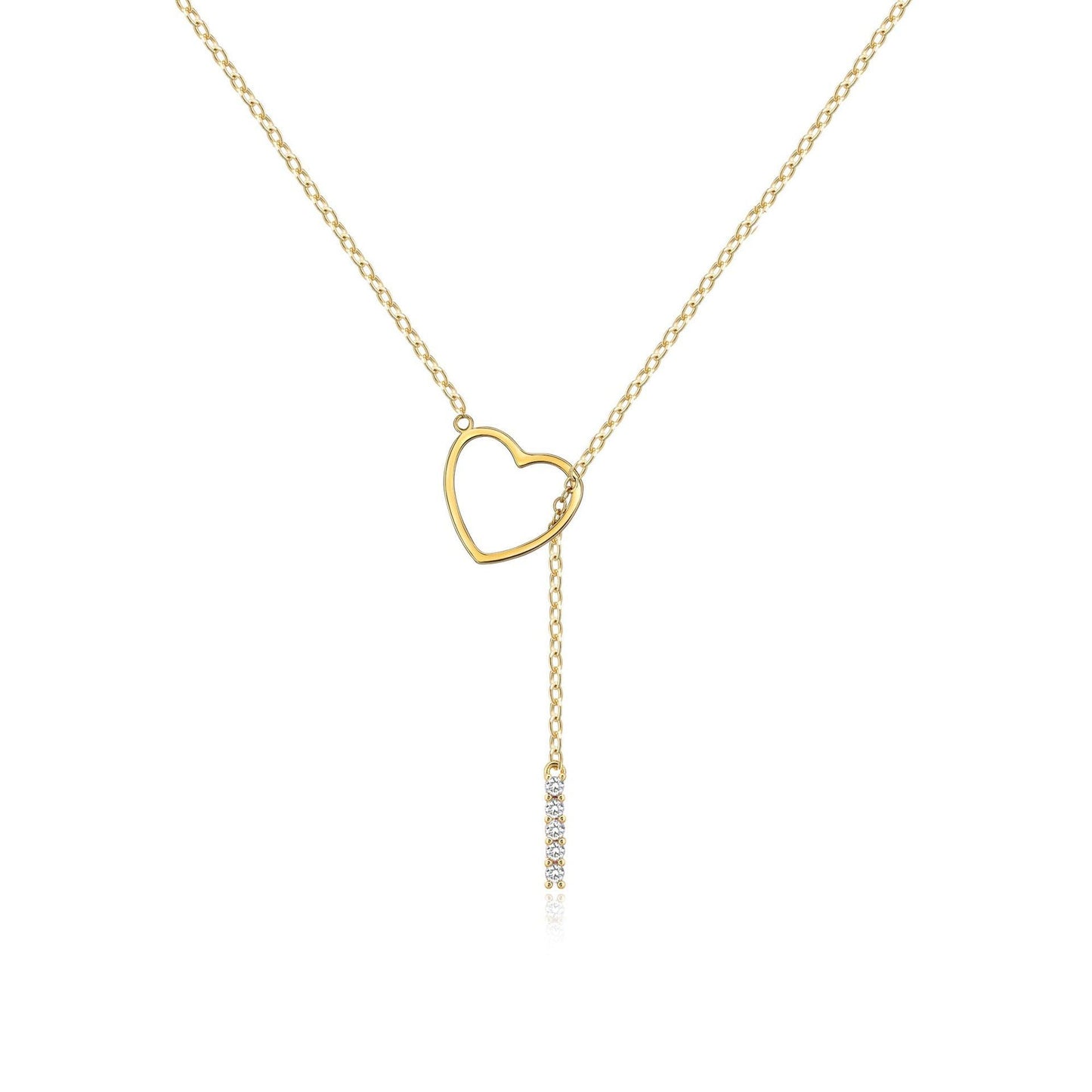 Pendentif Initiales Glamours Doré Zircon - 26 Lettres Anglaises