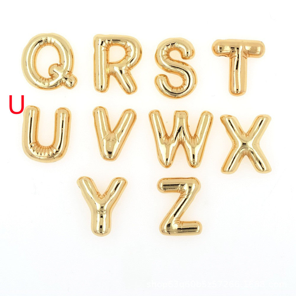 Pendentif Brillance Initiale Cuivre Étincelant - 26 Lettres