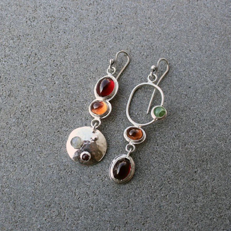 Boucles d'Oreilles Asymétriques 20g - Formes Géométriques Variées