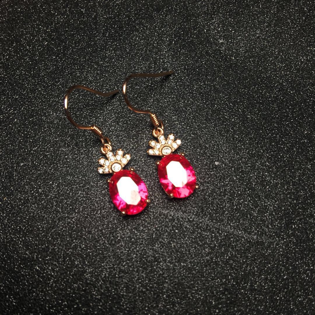 Parure Bijoux Argent - Corindon Rouge et Améthyste