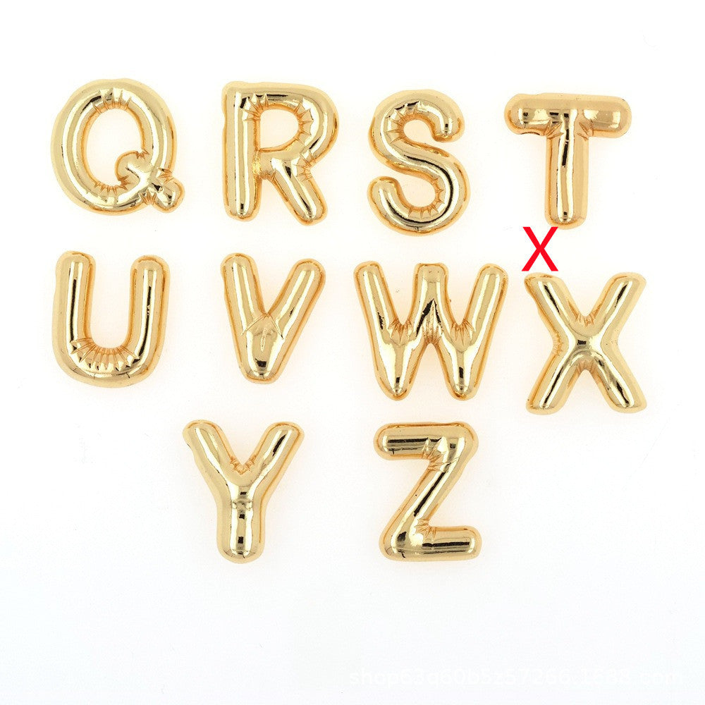Pendentif Brillance Initiale Cuivre Étincelant - 26 Lettres