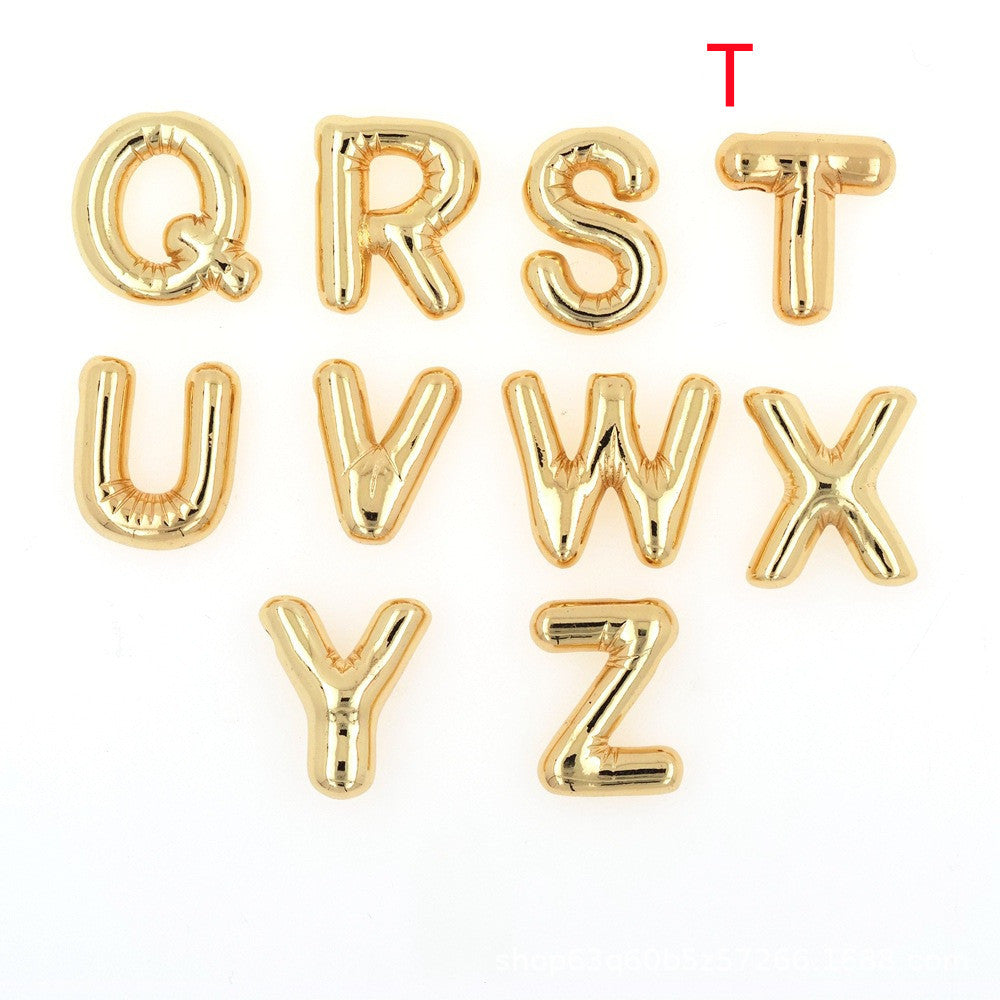 Pendentif Brillance Initiale Cuivre Étincelant - 26 Lettres