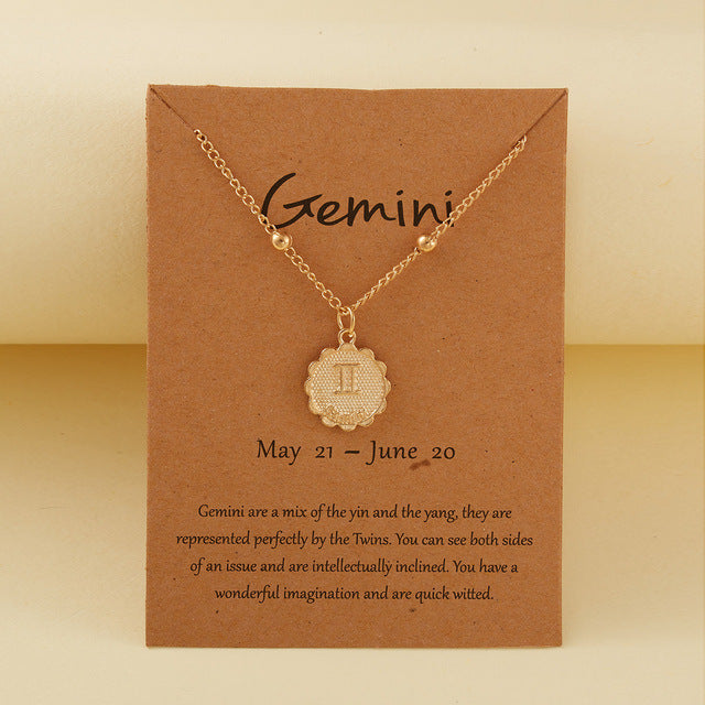 Collier Médaille Gravée 20g - 12 Signes Zodiacaux