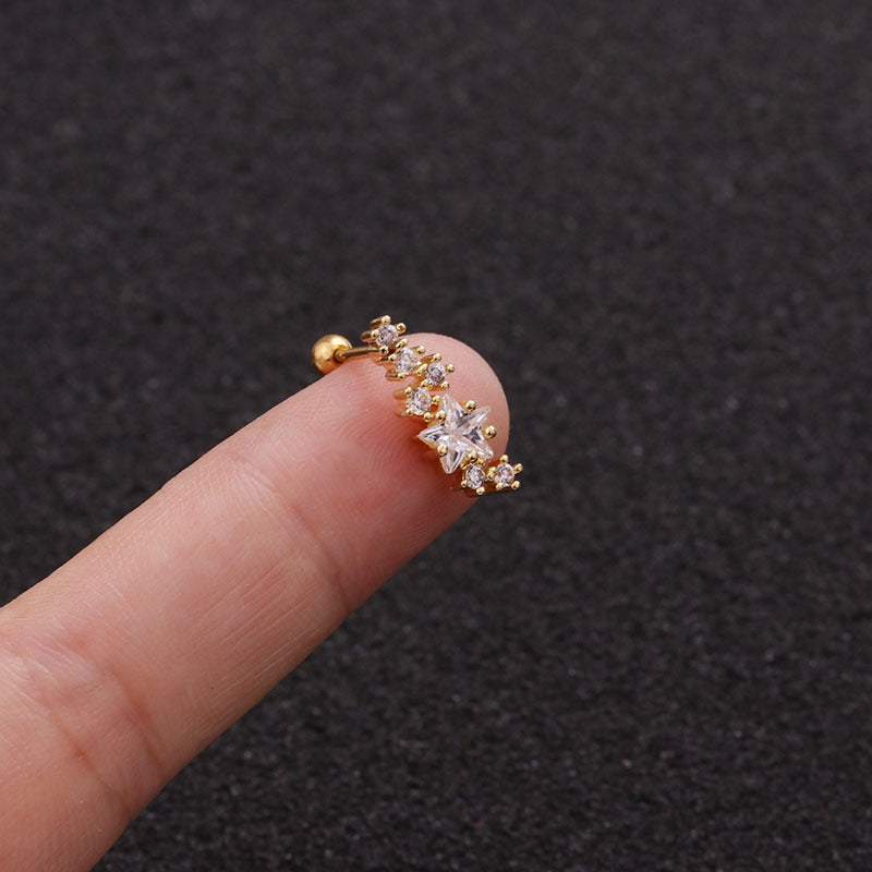 Boucles d'Oreilles Motif Feuilles Acier Inoxydable 22g - 18 Variations