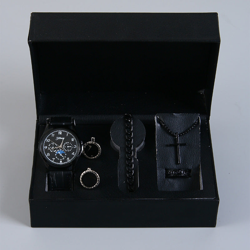 Coffret Cadeau Homme Business - Montre Bijoux Accessoires 4 Pièces | SADJÉ