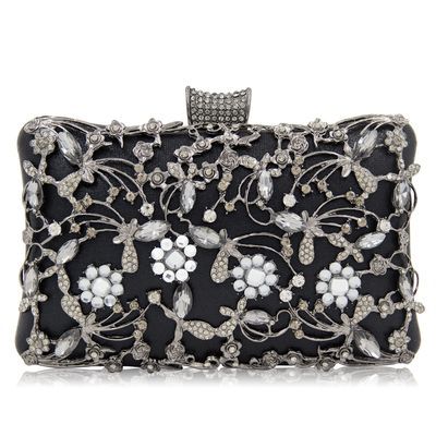 Sac à Main Strass Style Oriental 450g - Chaîne Poignée