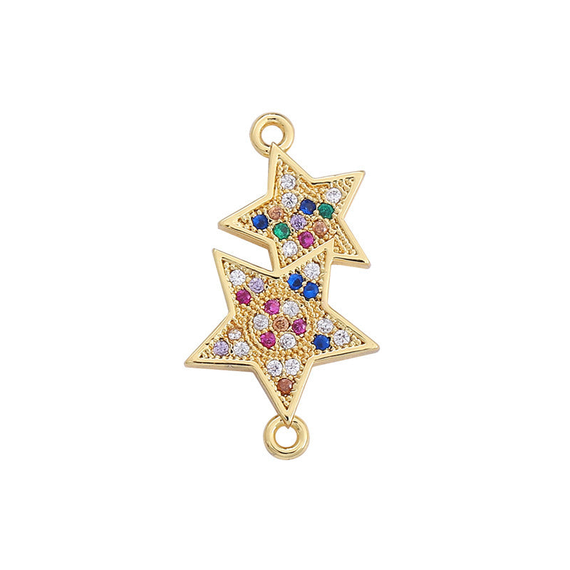 Pendentif Personnalisé Cuivre Zircon Étoile - DIY Créatif 14g | SADJÉ