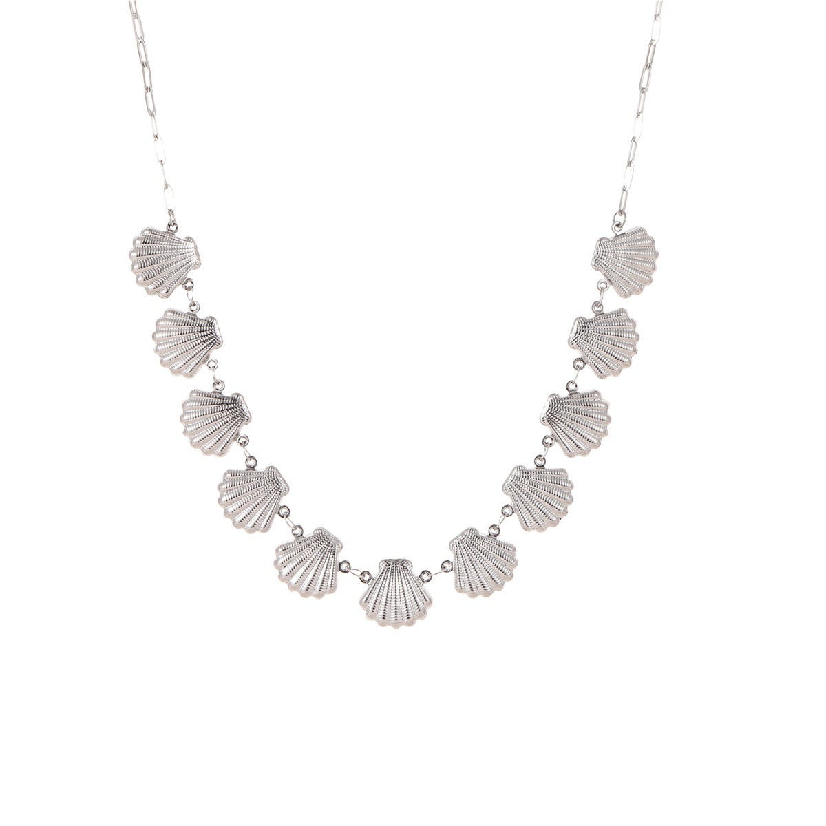 Collier Acier Inoxydable 18g - Pendentifs Étoile Mer Coquillages
