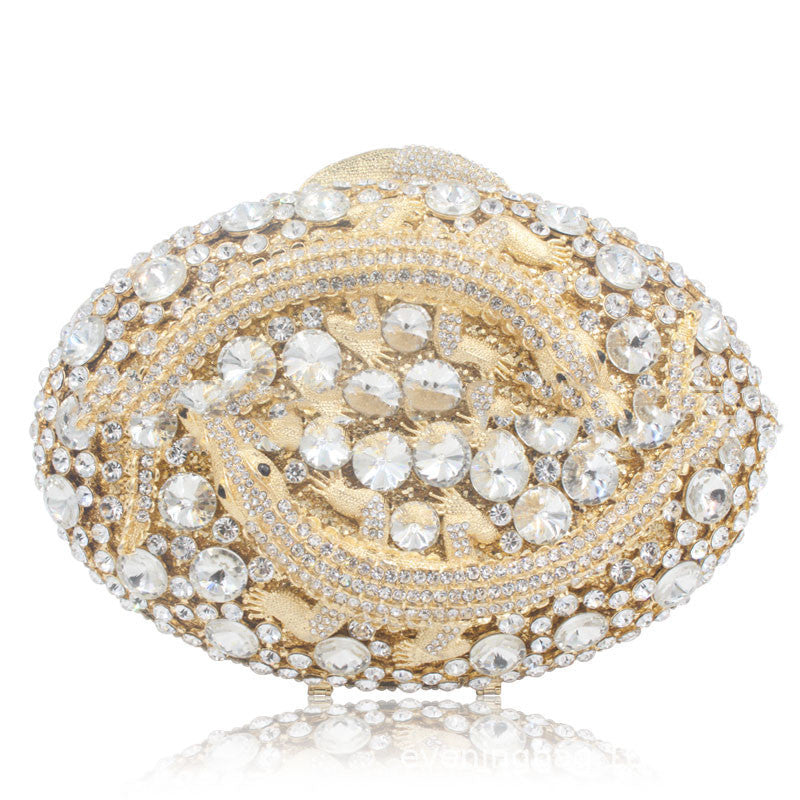 Clutch Sac à Main de Soirée Strass - Pochette Bijoux Femme