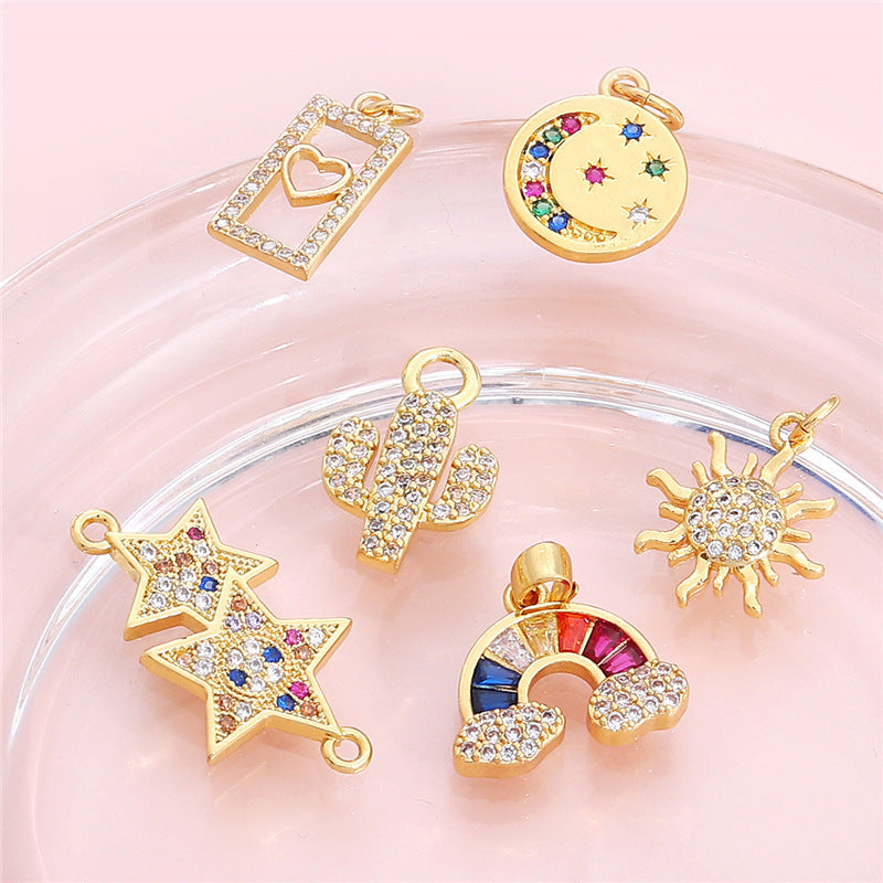 Pendentif Personnalisé Cuivre Zircon Étoile - DIY Créatif 14g | SADJÉ
