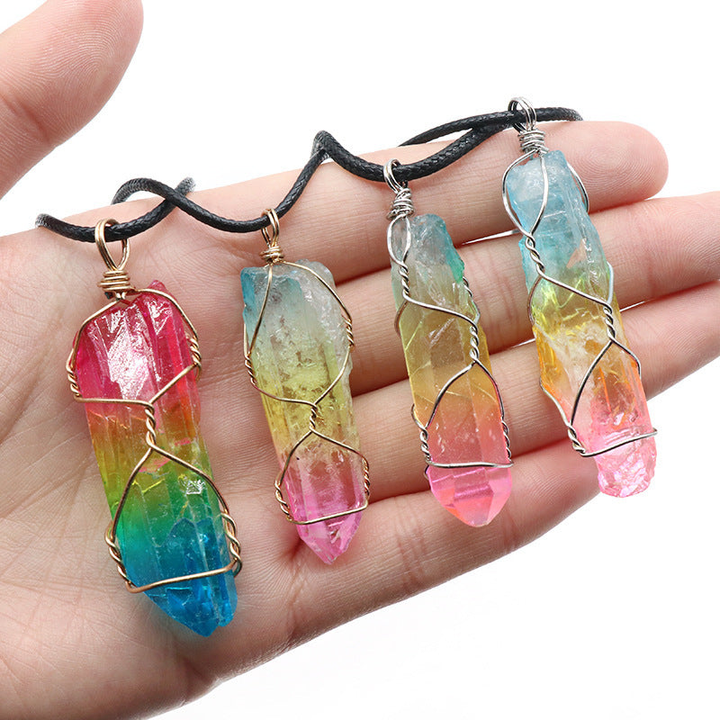 Collier Pendentif Arbre de Vie Cristal 53g - Chaîne Ajustable