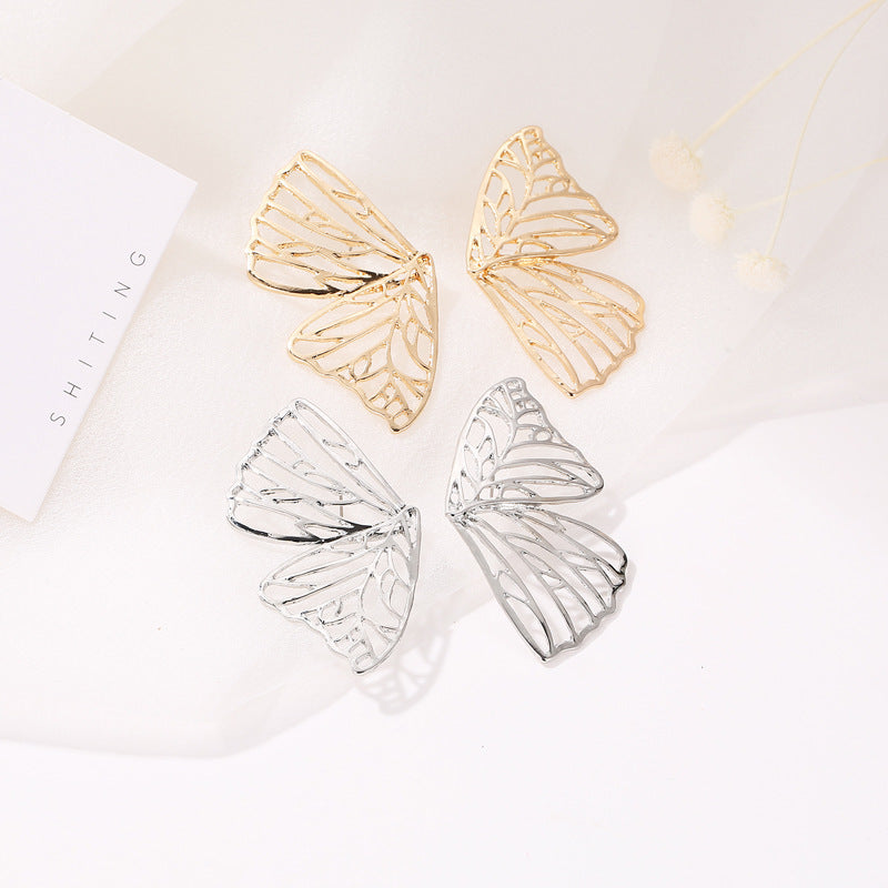 Boucles d'Oreilles Papillon Sculpté 26g Design Creux