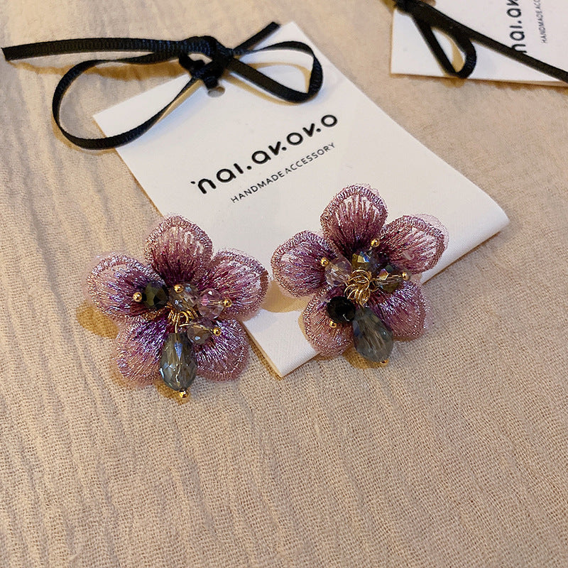 Boucles d'Oreilles Romantiques Cœur Nœud 20g