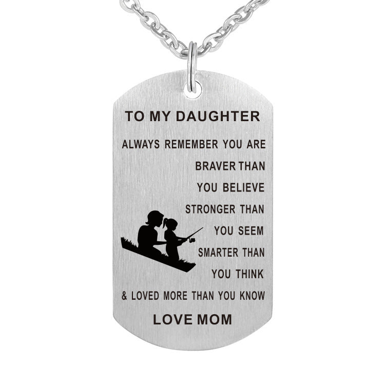 Collier Mère-Fille Acier Inoxydable Gravé - Plaque Militaire 30g | SADJÉ
