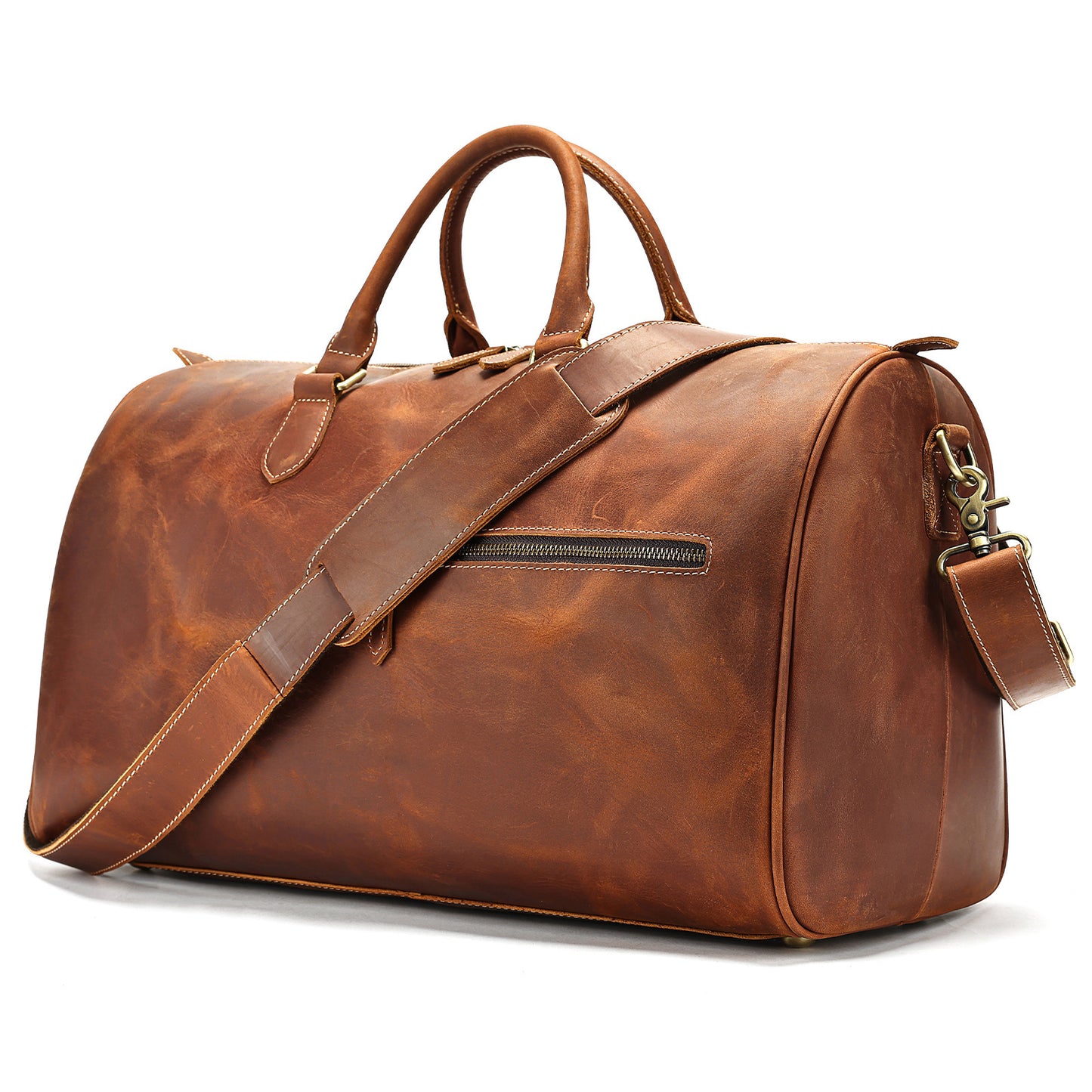 Sac de Voyage Vintage Cuir Grande Capacité - Bandoulière Crossbody