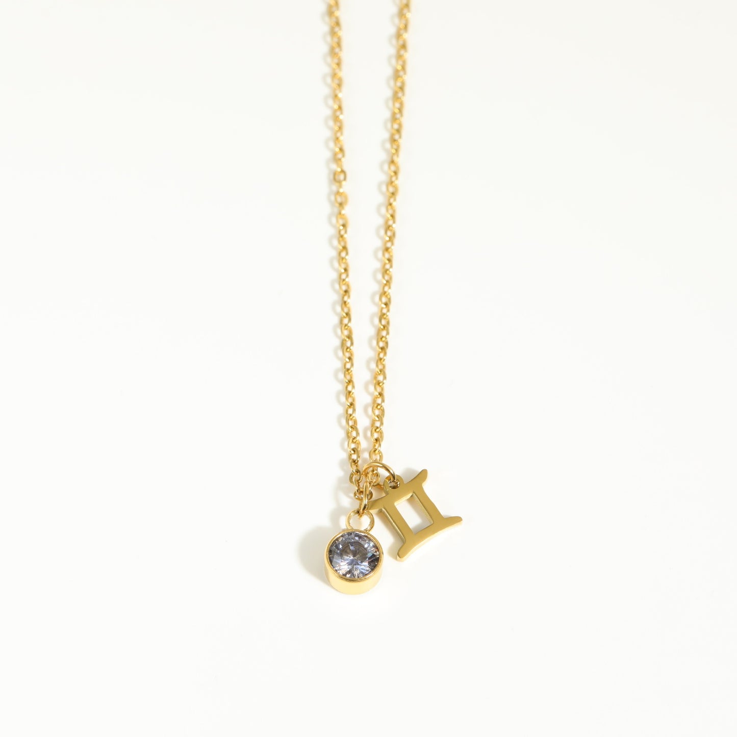 Collier Pendentif Zircon 5mm 15g - 12 Signes Zodiacaux