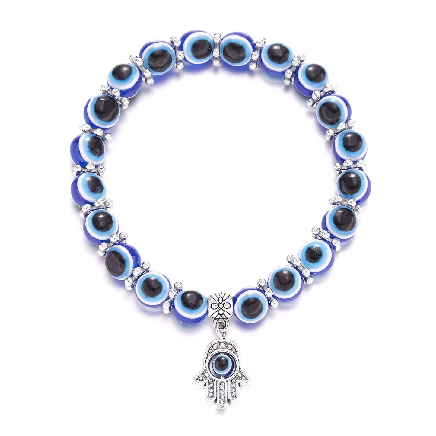 Bracelet Bleu Pendentifs Animaux 15g Résine 8mm