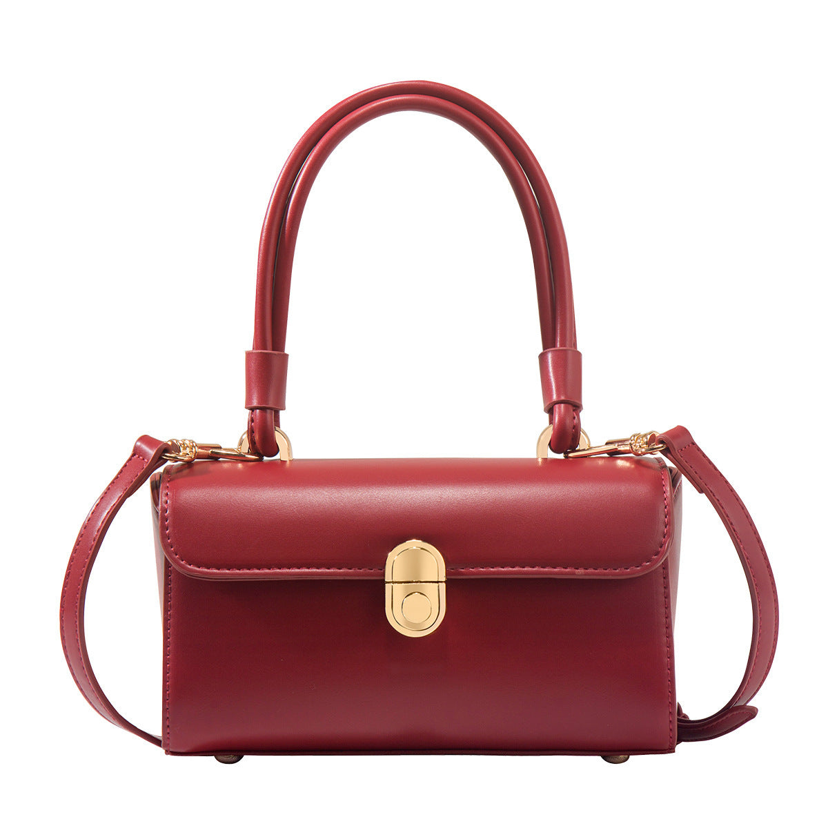 Sac Bandoulière Rouge Rétro Femme - Vintage Messenger Coton