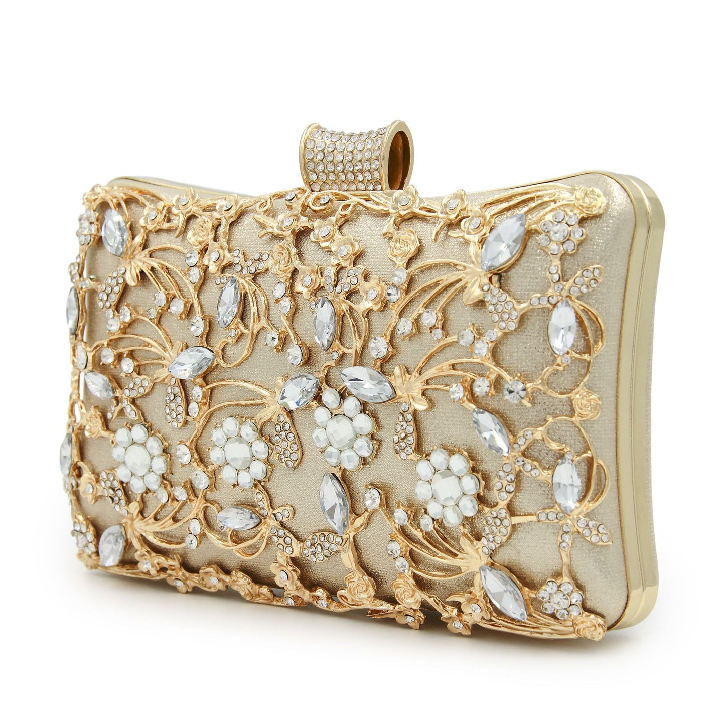 Sac à Main Strass Style Oriental 450g - Chaîne Poignée