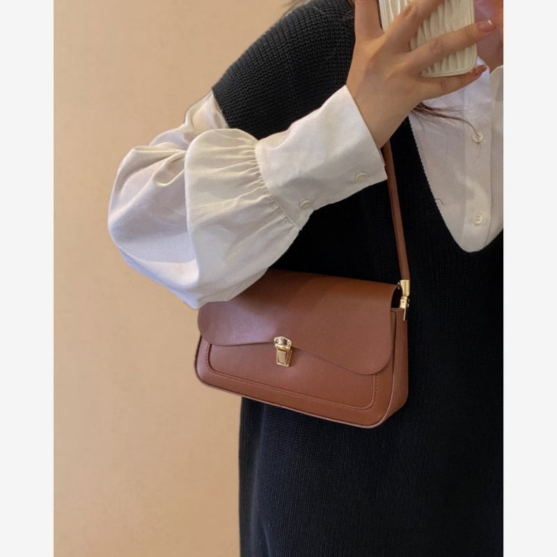Sac simple à une épaule de couleur unie pour femme