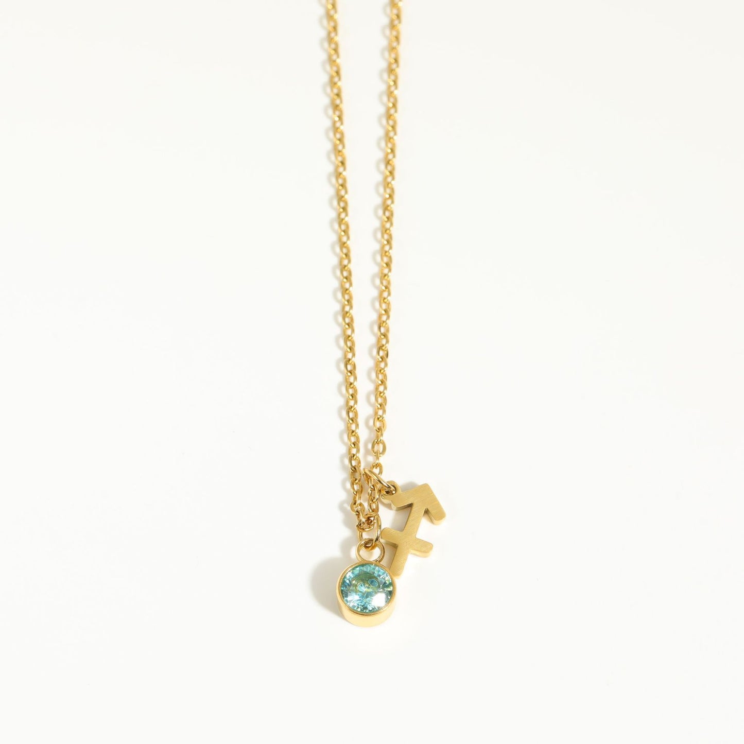 Collier Pendentif Zircon 5mm 15g - 12 Signes Zodiacaux