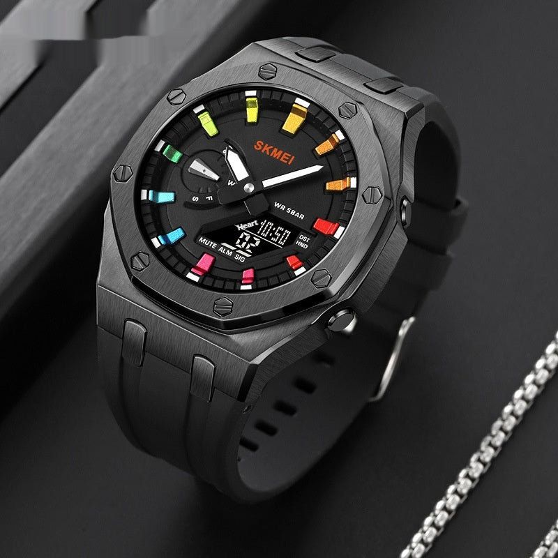 Montre Sport Électronique Étanche 100g - LED Lumineuse Multifonction 5 Alarmes SADJÉ