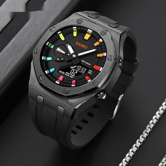 Montre Sport Électronique Étanche 100g - LED Lumineuse Multifonction 5 Alarmes SADJÉ
