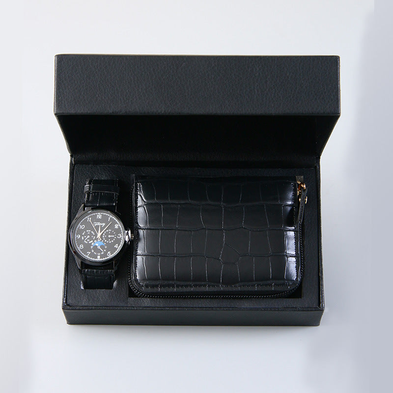 Coffret Cadeau Homme Business - Montre Bijoux Accessoires 4 Pièces | SADJÉ