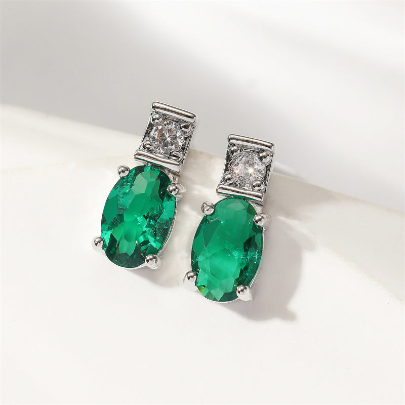 Boucles d'Oreilles Cristal Cuivre Plaqué 11g - Formes Géométriques